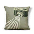 Axyaa Retro Record Camera Pillow Cover - 45X45CM
