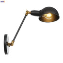 Axyaa Retro Loft Industrial Wall Lamp LED Light - Black Swing Arm Wall Sconce