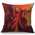 Axyaa Islamic Painting Arab Woman Cushion Cover