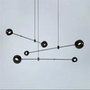 Axya Retro Geometric Line Chandelier for Living Room and Dining Area