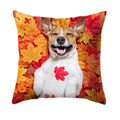 Axyaa Dog Print Polyester Cushion Cover for Sofa Living Room 45X45CM