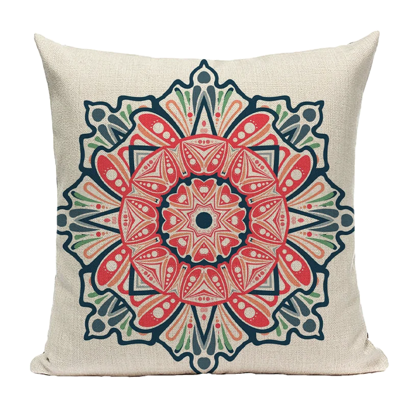 Bohemian Linen Cushion Cover 45x45 for Sofa - Axyaa Brand Home Decor
