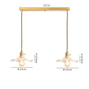 Axyaa Nordic Green Glass Pendant Light with Copper Knob Switch