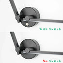 Adjustable Linear LED Wall Lamp for Bedside Foyer in Black/White by Axyaa