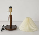 Axyaa Solid Wood Fabric Shade LED Table Lamp E27 Nordic Style Reading Light