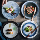 Axyaa Ceramic Breakfast Plate Set for Home Kitchen, Sushi, Steak, and Dinner Settings