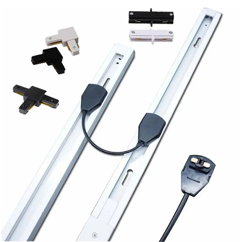 Axyaa Line I L T Connector Power Extension Cable for 2-Wire Black White Track Base Lighting