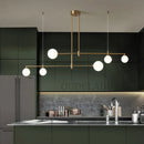 Axya Glass Ball Chandelier LED Light Fixture for Dining Room, Bedroom, Kitchen Island