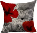 Axyaa Red Poppy Watercolor Cushion Cover