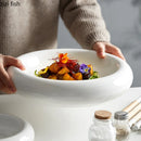 Round Ceramic Dinner Plate Set by Axyaa: Elegant Tableware for Home and Restaurants