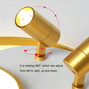 Axyaa Nordic Gold Chandelier Lamp with Dimmable Spotlight & Remote Control