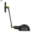 Axyaa Retro Loft Industrial Wall Lamp LED Light - Black Swing Arm Wall Sconce