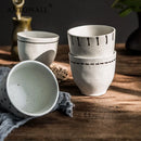 Axya Ceramic Teacup Set, 150ml Creative Coffee Drinking Cups