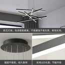 Axyaa Black Acrylic LED Chandelier for Modern Minimalist Home Interior Lighting