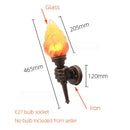 Axyaa Outdoor Torch Wall Lamp for Garden and Porch Lighting