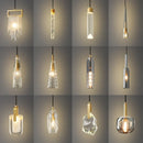 Axyaa Nordic Copper Crystal Chandelier for Model Room Dining Bedroom Bar