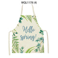 Tropical Jungle Print Kitchen Apron, Axyaa Plant Leaves Chef Bib for Kids Men Women