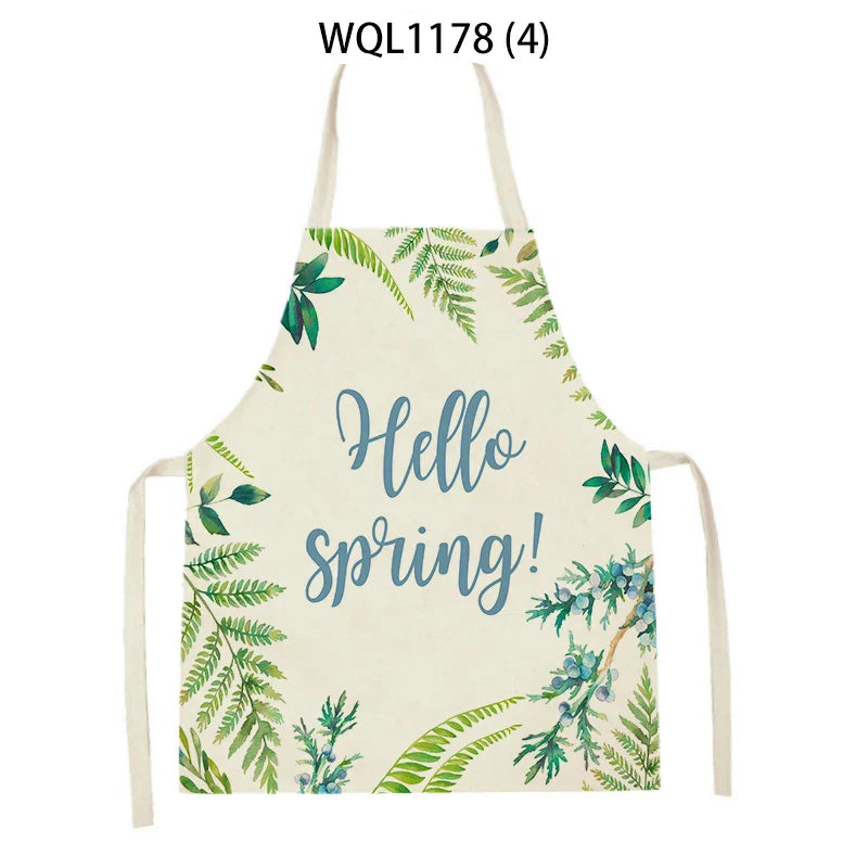 Tropical Jungle Print Kitchen Apron, Axyaa Plant Leaves Chef Bib for Kids Men Women