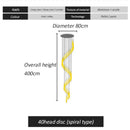Axyaa LED Spiral Chandelier Black Chrome Gold Lighting Indoor Living Stairwell