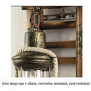 Axyaa Bamboo Wall Lamp: Retro Industrial Glass Sconce for Living Room, Bedroom & Stairway
