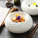 Axya White Ceramic Round Bowl for Hotel & Restaurant Tableware