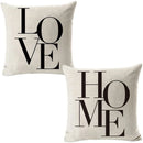 Love Home Decorative Pillow Covers 18x18 for Couch Sofa Bed Bedroom - Axyaa Brand
