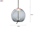 Axyaa Nordic Glass LED Pendant Lights - Modern Hanging Light for Dinning Living Room