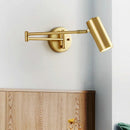 Axyaa Long Arm Wall Lamp in Black Gold - Ideal for Bedroom, Study, Living Room