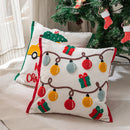 Axyaa Santa Snowflake Embroidery Cushion Cover 45x45cm