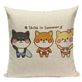 Axyaa Cartoon Tiger Lion Dance Pillow Case Cover for Bed Sofa Decoration