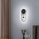 Luxury Nordic LED Wall Lamp Clock Modern Black/Gold Axyaa Brand