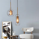 Axyaa Sliver Bronze Loft Glass Ball Pendant Light for Modern Living Room and Kitchen