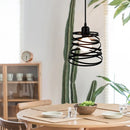 Axyaa Spiral Swirl Metal Wire Cage Pendant Light Industrial Vintage Loft Style