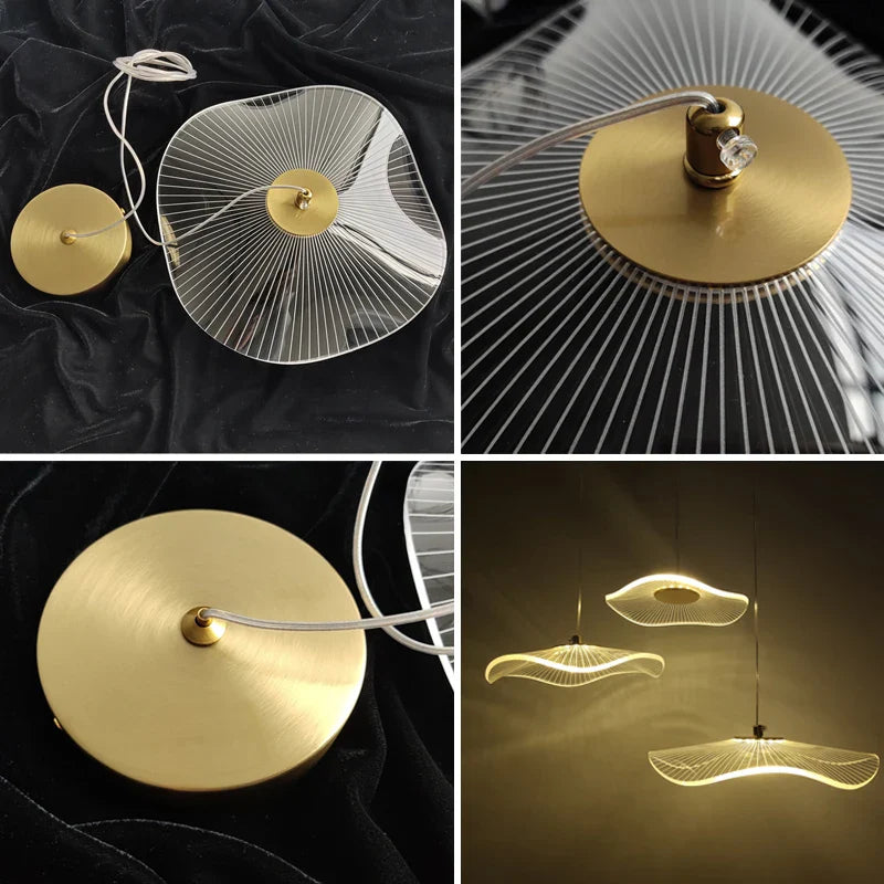 Axya Lotus Leaf Chandelier - Modern Acrylic Design for Living Room and Bedroom