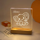 Axyaa Elephant 3D Nightlight Customized Name USB Lamp, Kids Gift, Christmas Bedroom Decor
