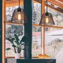 Axyaa Vintage Industrial Chandelier: Black Iron Kitchen Bedroom Pendant Light LED