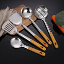 Axyaa Stainless Steel Utensils Set - Spatula, Spoon, Shovel, Colander - Kitchen Cookware