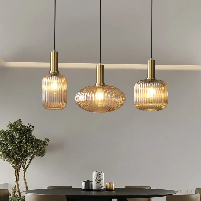 Axyaa Nordic Glass Pendant Lights for Bedroom and Kitchen
