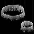 Axyaa Luxury Crystal LED Chandelier for Living Room, Modern Design Bedroom Fixture