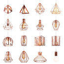 Axyaa Rose Gold Industrial Iron Pendant Light for Home Living Room