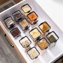 Axya 1800ml Transparent Plastic Jar with Lid Set for Pasta Nut Seasoning Storage