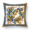 Axyaa Watercolor Geometric Flowers Polyester Cushion Cover Sofa Throw Pillow Cover