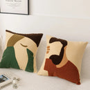 Axyaa Abstract Embroidered Cushion Cover 45x45cm/30x50cm for Living Room Sofa