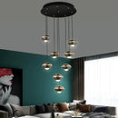 Axyaa LOFT Staircase Pendant Lights | Aluminum Ball Droplight for Restaurant Bar Décor