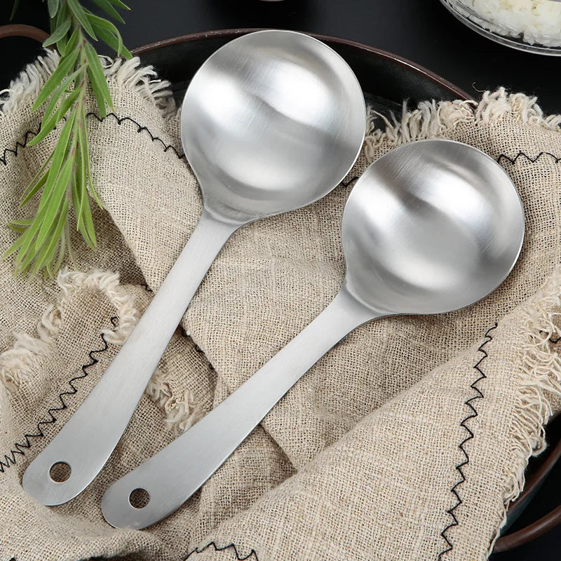 Axyaa Stainless Steel Long Handle Soup Spoon