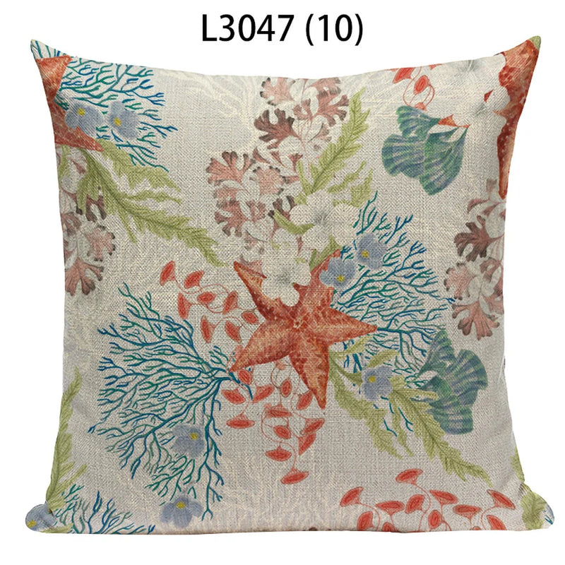 Axyaa Ocean Life Pillow Covers for Home Decor