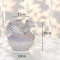Axyaa Ceramic Shell Vase - White Gloss Abstract Irregular Hydroponic Home Decoration