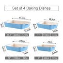 Axyaa 4-Piece Ceramic Handle Baking Dish Set for Lasagne/Pie/Casserole/Tapas