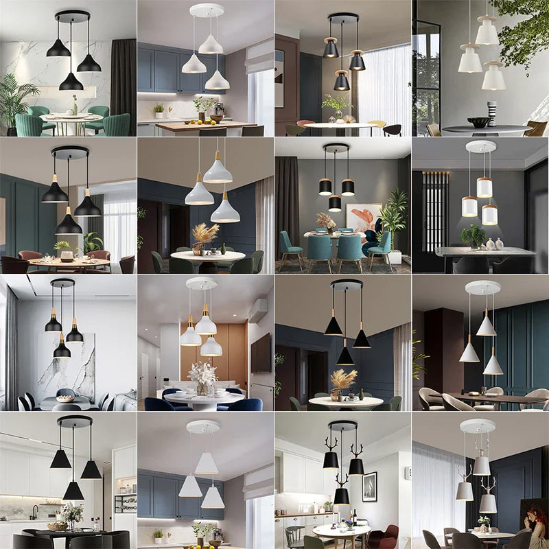 Nordic Pendant Lamp Kitchen Living Dining Room Chandelier by Axyaa