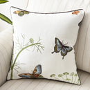 Axyaa Floral Country Style Butterfly Cushion Cover, 45x45cm, Home Decoration